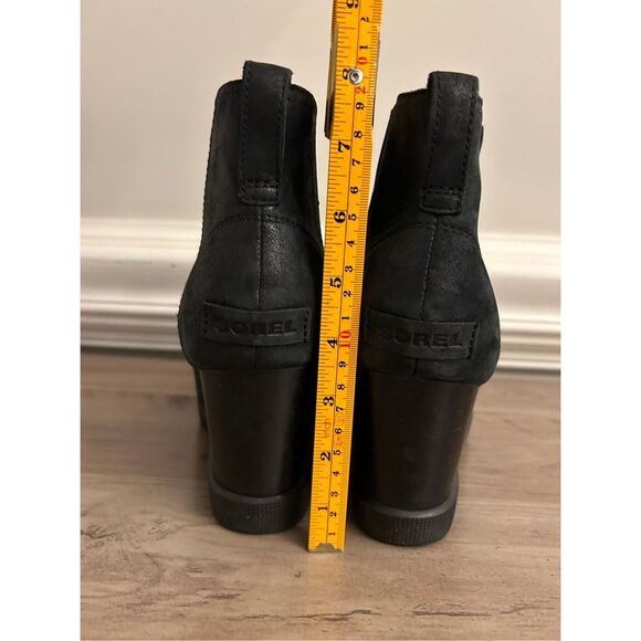 Sorel Sorel Women's Joan Uptown Leather Chelsea boot sz 10.5 Black, Lug sole, - Picture 5 of 10